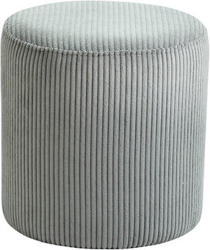 Roy Grey Microsuede Fabric Ottoman/Stool 445Grey Meridian Furniture