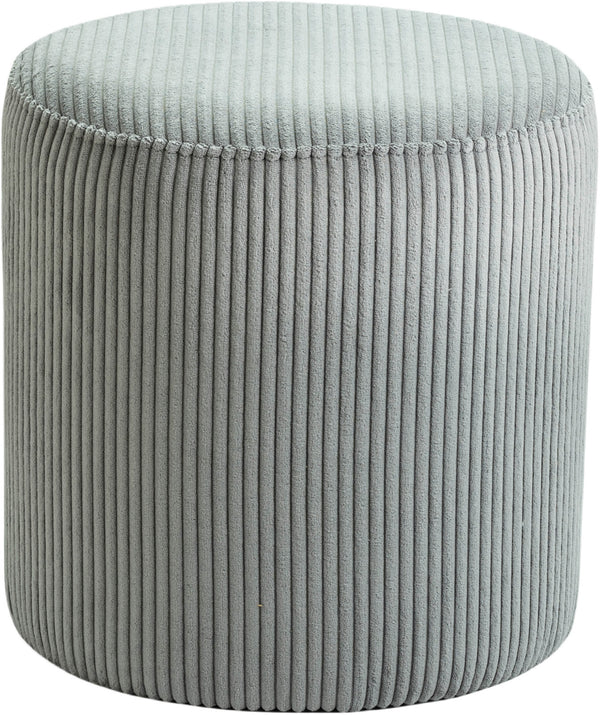 Roy Grey Microsuede Fabric Ottoman/Stool 445Grey Meridian Furniture