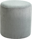 Roy Grey Microsuede Fabric Ottoman/Stool 445Grey Meridian Furniture