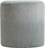 Roy Grey Microsuede Fabric Ottoman/Stool 445Grey Meridian Furniture