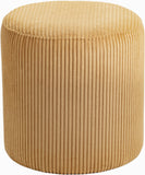 Roy Yellow Microsuede Fabric Ottoman/Stool 445Yellow Meridian Furniture