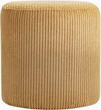 Roy Yellow Microsuede Fabric Ottoman/Stool 445Yellow Meridian Furniture