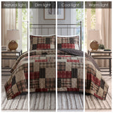 Madison Park Timber Lodge/Cabin 3 Piece Reversible Printed Quilt Set MP13-8471 Red/Black