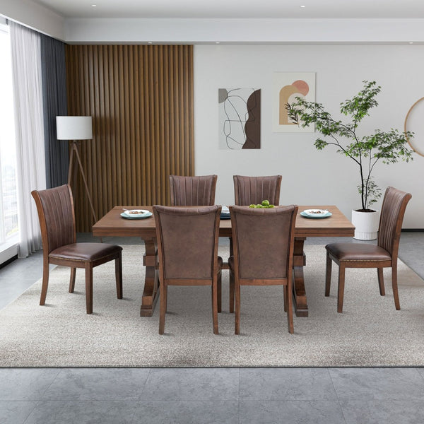 English Elm Wooden Rubberwood Dining Chairs Set of 2 Open Back Upholstered Mid Century Kitchen Seats W2582P188342