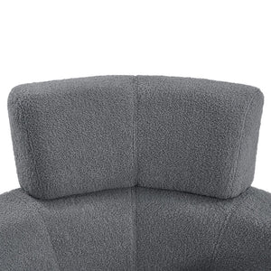 English Elm 360° Swivel Chair - Cozy Berber Fleece Barrel Accent Chair With Adjustable Headrest For Any Space N719P272676E