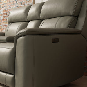 English Elm Oslo Dual Power Reclining Love Seat With Console - Premium Comfort, Usb Ports, And Stylish Design! B339P411565