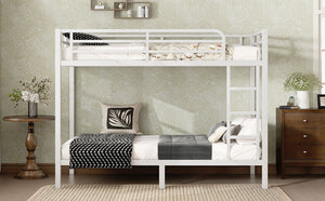 English Elm Metal Twin XL Over Twin XL Bunk Bed Sturdy Steel Frame, Space-Saving Design, Noise-Free Sleep Solution W1580P329009