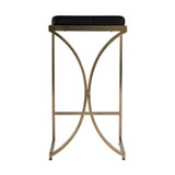 Natalya Seat Height Faux Leather & Metal Backless Counter Height Stool with Footrest 4463034 Black Butler Specialty