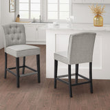 Madison Park Marian Transitional Tufted Counter Stool MP104-1127 Light Grey