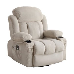 English Elm Power Lift Recliner with Vibration Massage Heat Lumbar Support and Usb for Elderly W1807P298601