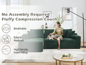 English Elm Modular Cloud Sectional with Oversized Chaise Memory Foam Fill Casual Living Room Sofa W3224S00009
