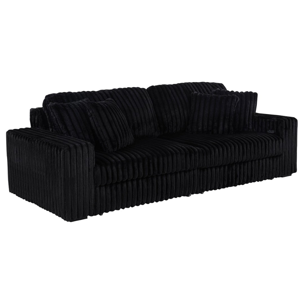 English Elm Clifford Corduroy Power Reclining Sectional Sofa with Dual Chaise and Usb Ports B062S01735