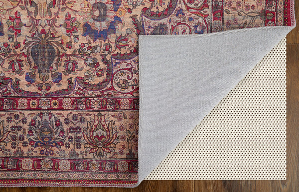 Feizy Rugs Rawlins Vintage-inspired Machine Made Polyester Oriental Rug With Intricate Patterns For Every Space Red,Tan,Pink Polyester Rln39hlfbgeivye76