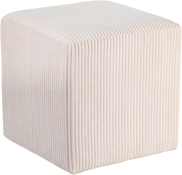 Roy Beige Microsuede Fabric Ottoman/Stool 446Beige Meridian Furniture
