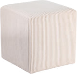 Roy Beige Microsuede Fabric Ottoman/Stool 446Beige Meridian Furniture