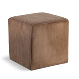 Roy Brown Microsuede Fabric Ottoman/Stool 446Brown Meridian Furniture