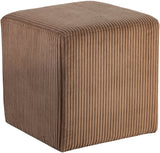 Roy Brown Microsuede Fabric Ottoman/Stool 446Brown Meridian Furniture