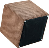 Roy Brown Microsuede Fabric Ottoman/Stool 446Brown Meridian Furniture