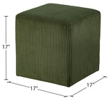 Roy Green Microsuede Fabric Ottoman/Stool 446Green Meridian Furniture