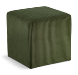 Roy Green Microsuede Fabric Ottoman/Stool 446Green Meridian Furniture