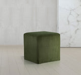 Roy Green Microsuede Fabric Ottoman/Stool 446Green Meridian Furniture