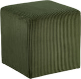 Roy Green Microsuede Fabric Ottoman/Stool 446Green Meridian Furniture