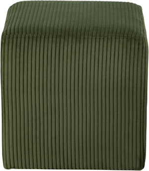 Roy Green Microsuede Fabric Ottoman/Stool 446Green Meridian Furniture