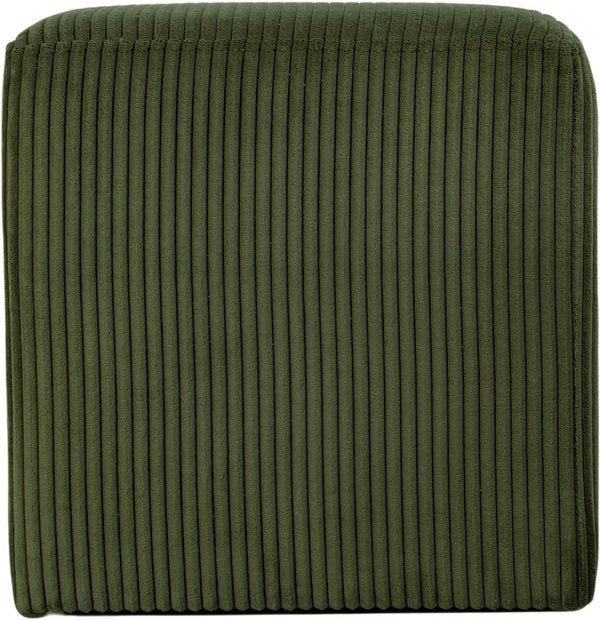 Roy Green Microsuede Fabric Ottoman/Stool 446Green Meridian Furniture