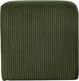 Roy Green Microsuede Fabric Ottoman/Stool 446Green Meridian Furniture