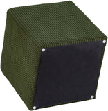 Roy Green Microsuede Fabric Ottoman/Stool 446Green Meridian Furniture