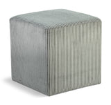 Roy Grey Microsuede Fabric Ottoman/Stool 446Grey Meridian Furniture