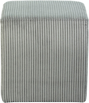 Roy Grey Microsuede Fabric Ottoman/Stool 446Grey Meridian Furniture