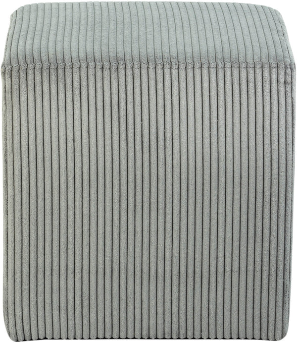 Roy Grey Microsuede Fabric Ottoman/Stool 446Grey Meridian Furniture