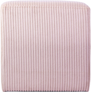 Roy Pink Microsuede Fabric Ottoman/Stool 446Pink Meridian Furniture