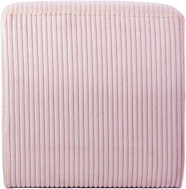Roy Pink Microsuede Fabric Ottoman/Stool 446Pink Meridian Furniture