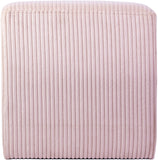 Roy Pink Microsuede Fabric Ottoman/Stool 446Pink Meridian Furniture