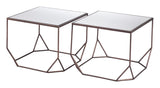 Arzon Coffee Table Set (2-Piece) Bronze 109835 Zuo Modern