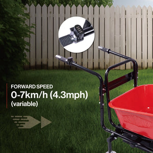 English Elm Wheelbarrow Electric 24v Brushless Motor 78l Steel Cart Forward Reverse Outdoor Hauler N727P171068R