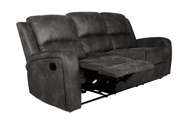 English Elm Recliner Loveseat with Manual Side Handle, Horizontal & Vertical Tufting, Plush Square Arms for Luxury Relaxation Smoke 80 L x 30 W x 26 H B089P240527