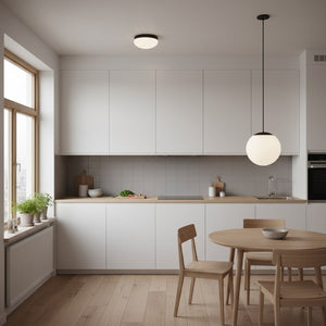English Elm 10 Inch Etched Frosted Globe Led Pendant Light Dimmable for Kitchen or Hallway B370P399169