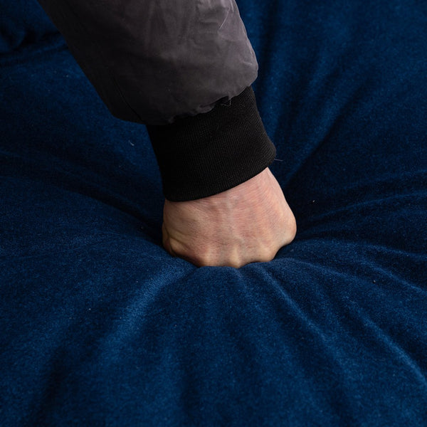 English Elm Convertible Convertible sofa with storage footstools, compact U-shaped 2-seater for small spaces, durable fabric comfort Blue W2012P252427