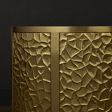 Auden Brass Demi-Lune Cabinet