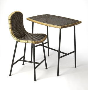 Butler Specialty Freeport Outdoor Rattan & Iron Pub Table - Stylish Design For Dining And Entertaining Outdoors Multi Iron,Black Woven Polyethelene (Pe) Synthetic Rattan 4476035-butler