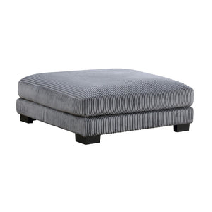 English Elm Rix Square Corduroy Ottoman with Foam Cushion and Contemporary Faux Wood Legs B056P412613