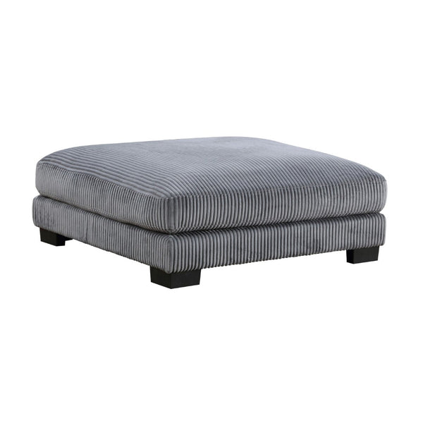 English Elm Rix Square Corduroy Ottoman with Foam Cushion and Contemporary Faux Wood Legs B056P412613