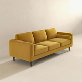 English Elm Ashcroft Furniture - Amber Mid Century Modern Yellow Luxury Modern Velvet Sofa