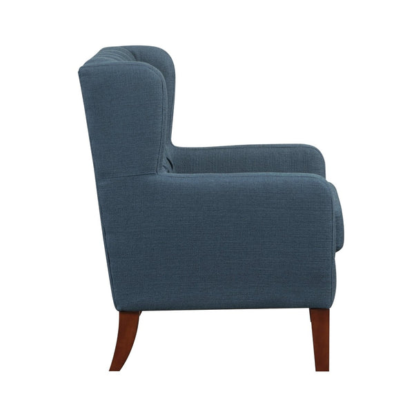 English Elm Classic Wingback Button-tufted Accent Chair Plush Foam Seat Solid Wood Legs Formal Style B011P419468