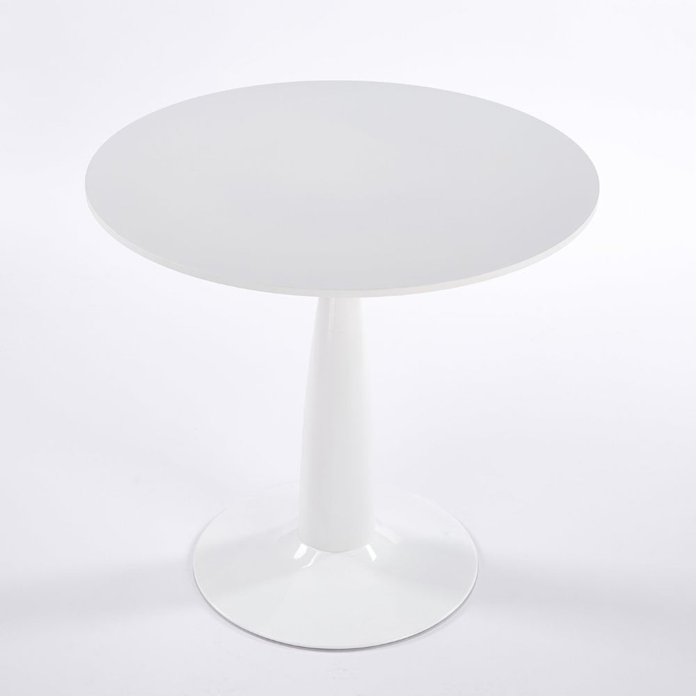 English Elm 1+4,5pieces Mid-century Dining Set White Mdf Top Tapered Metal Legs Seats Six W3766S00004