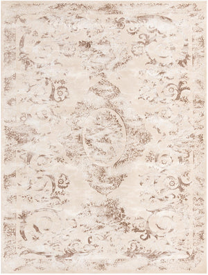 Unique Loom Finsbury Diana Machine Made Botanical Rug Beige, Ivory/Light Brown 9' 0" x 12' 2"