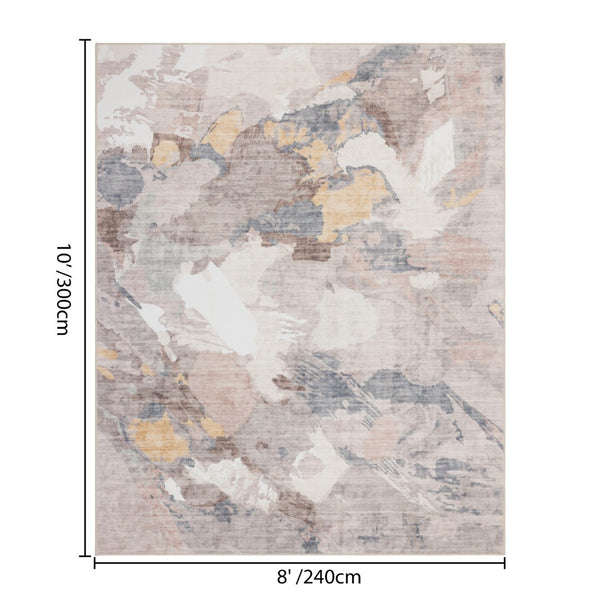 English Elm Premier Floral Area Rug Low Pile Transitional Design for Living Room or Entryway B186P479364